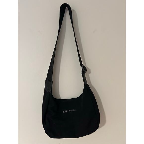 Rotunda Handbags - Rotunda Milu Black Nylon Shoulder Crossbody Bag Mini Small Compact Travel